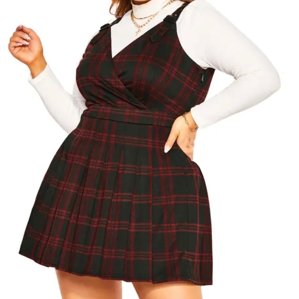 Plaid Pinafore Dress